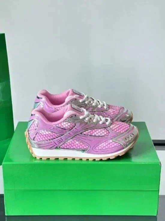 Bottega Veneta pink Orbit Low Top Runner Sneakers - Picture 2 of 5